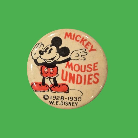Antique Mickey Mouse Celluloid Pinback Button 1928-1930 W.E. Disney Collectible - Picture 4 of 8